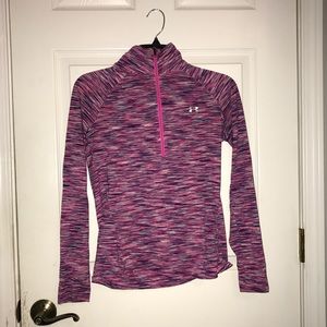 Allseason long sleeve zip up semi-fitted shirt